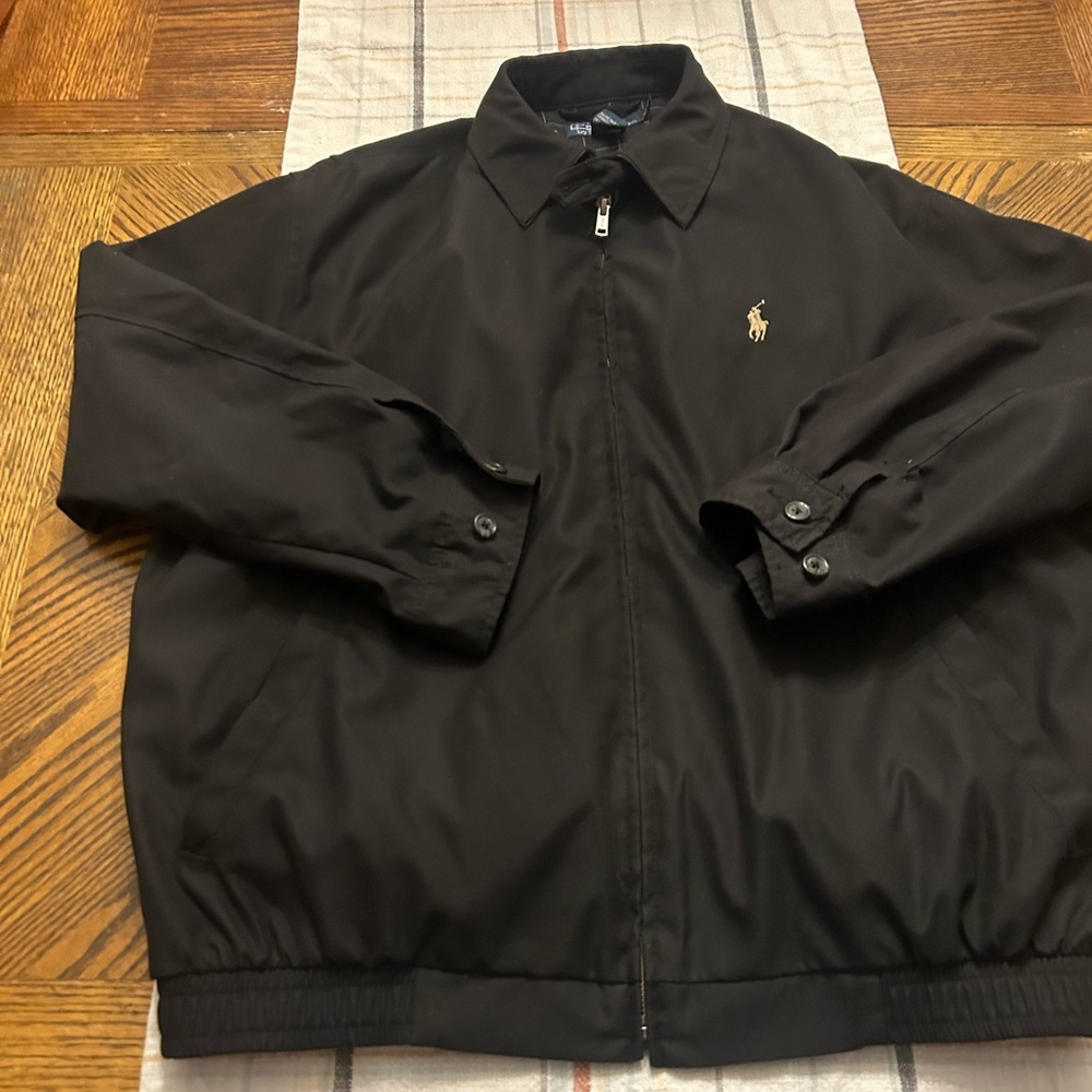 Polo Ralph Lauren Harrington Plaid Lined Bomber Black Jacket Mens M